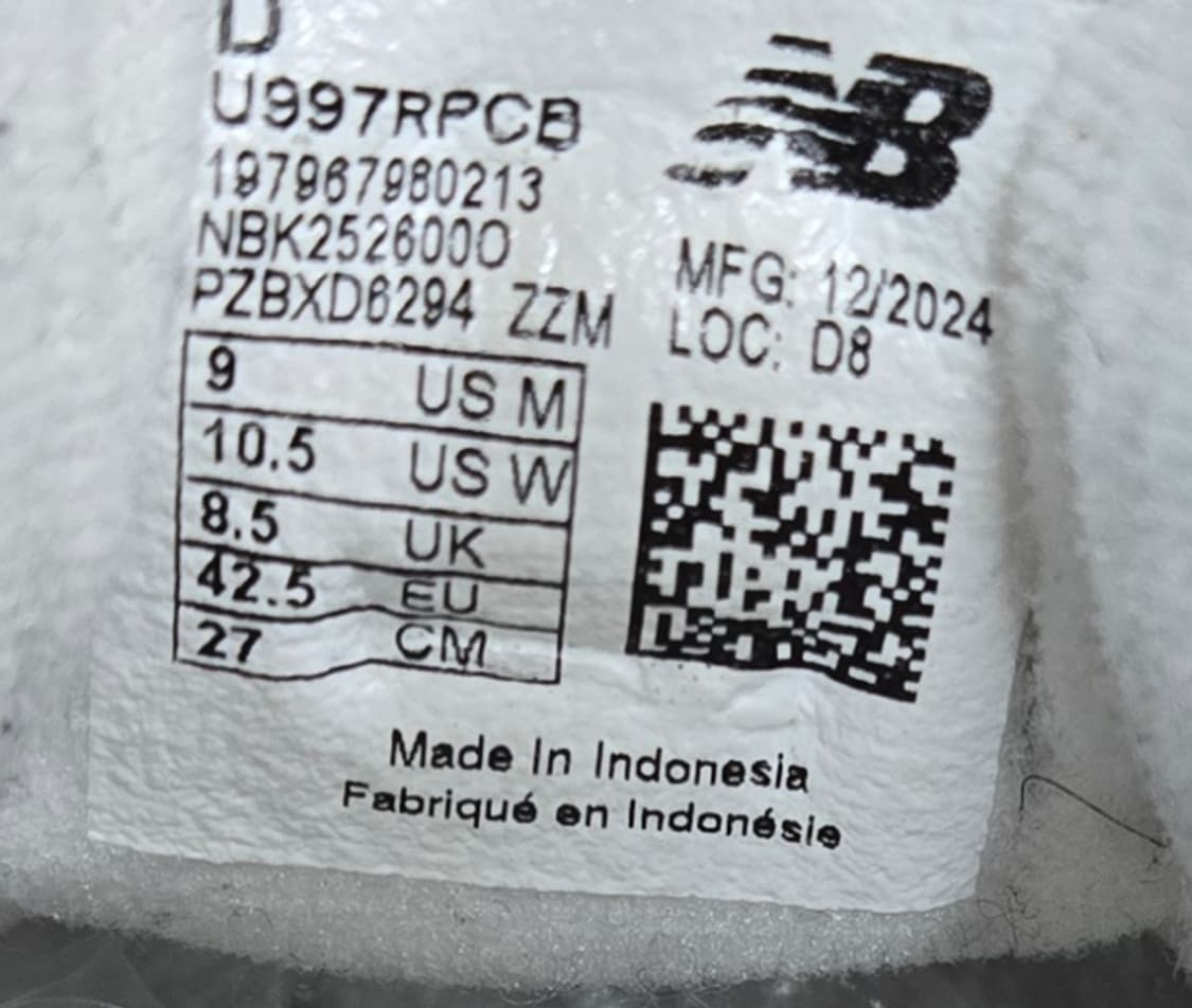 뉴발란스 270mm- 997R 라이트그레이 스니커즈 운동화 상품이미지7