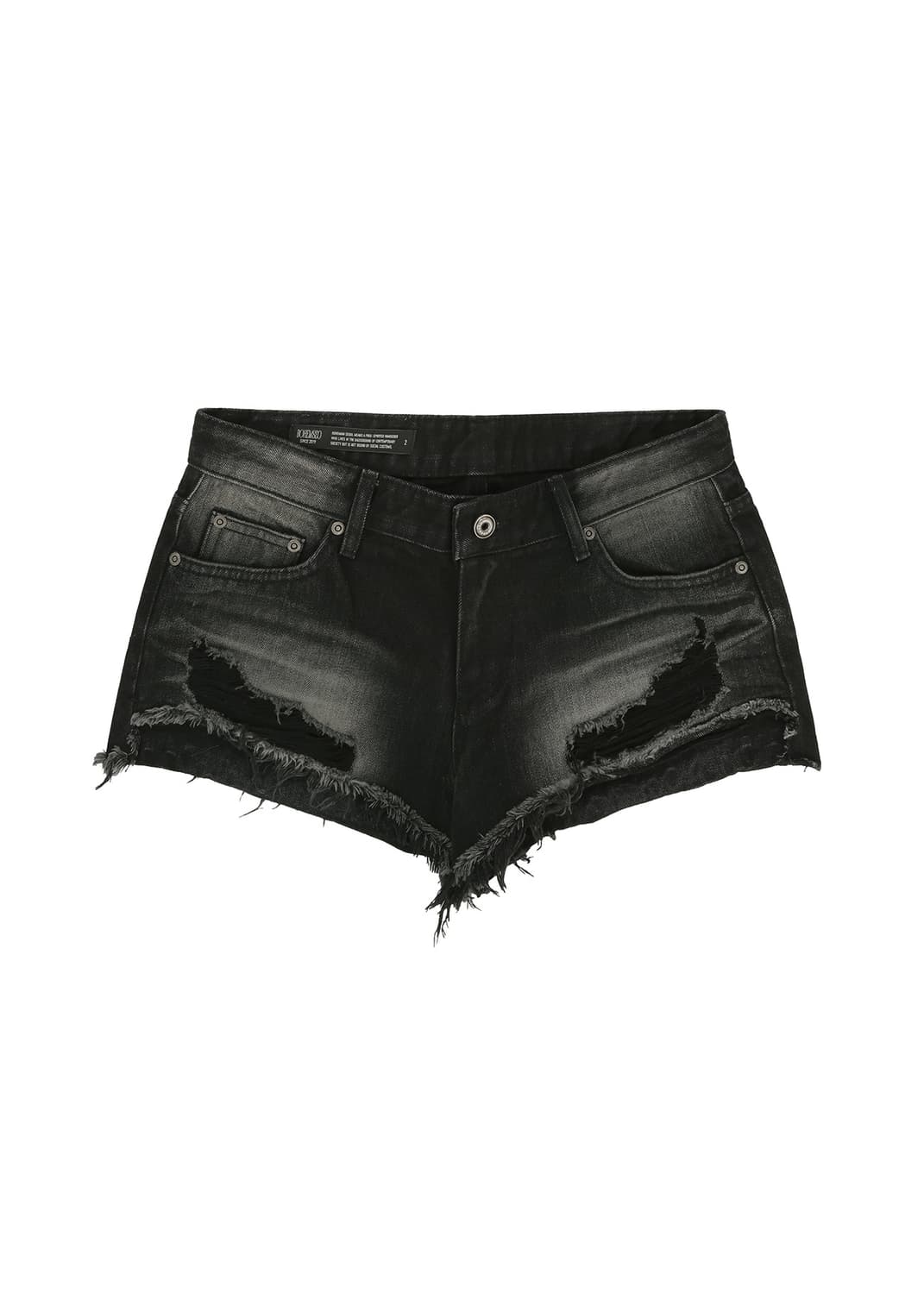 DARKNESS LOW WAIST SHORTS, BLACK 상품이미지1