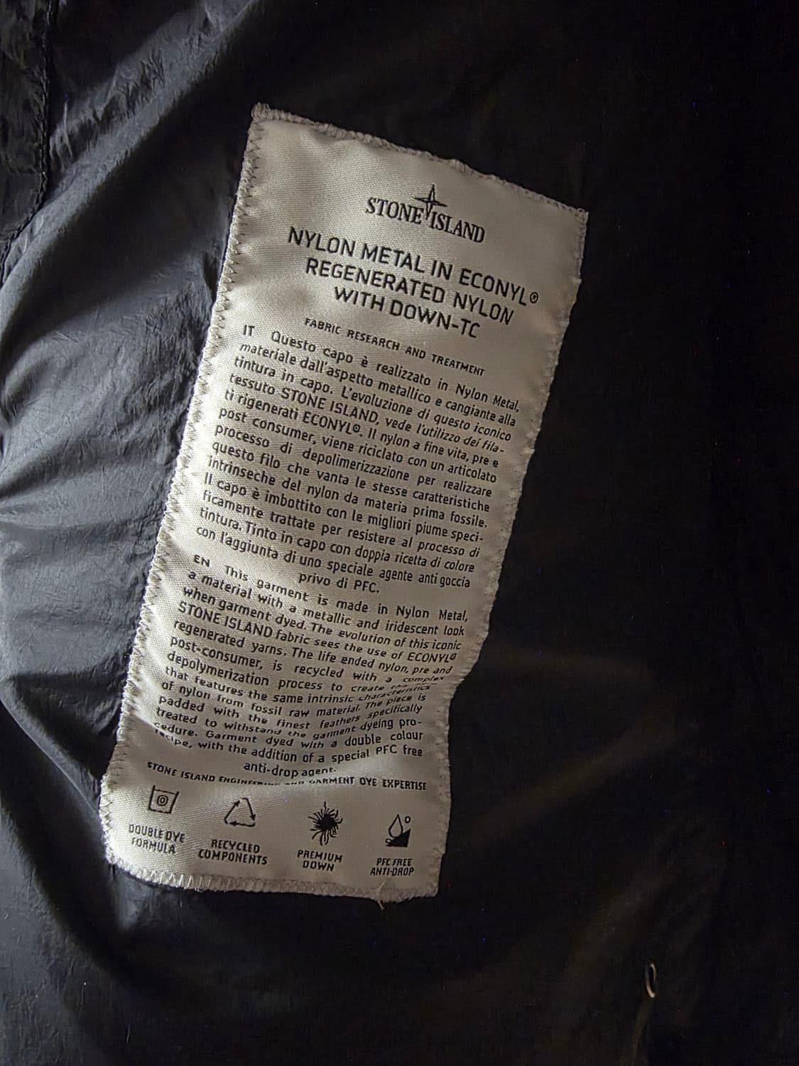 [24FW/XL] 스톤아일랜드 나일론 메탈 에코닐 후드 다운 패딩 자켓 상품이미지6