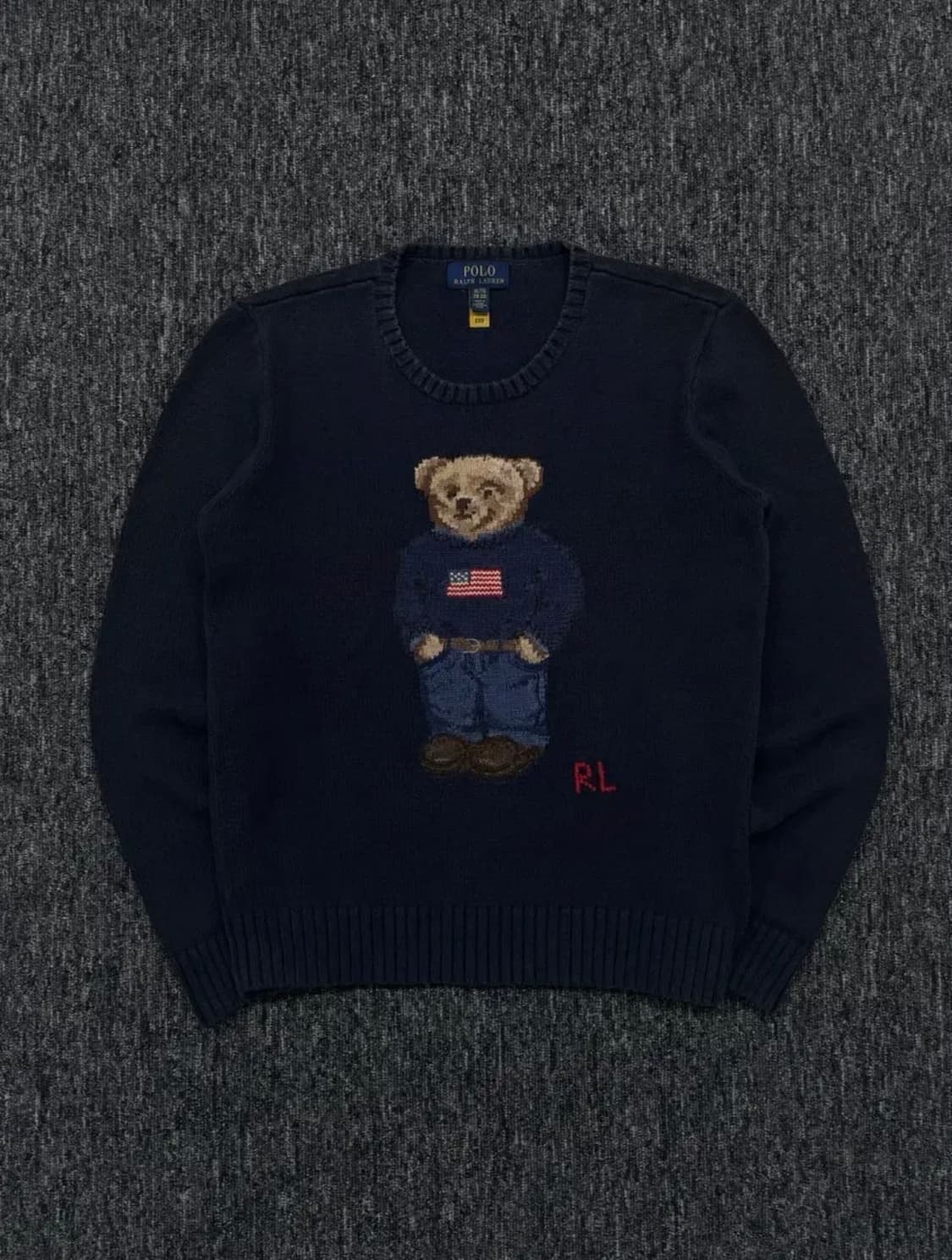 폴로 QR 네이비 폴로베어 니트 상품이미지1