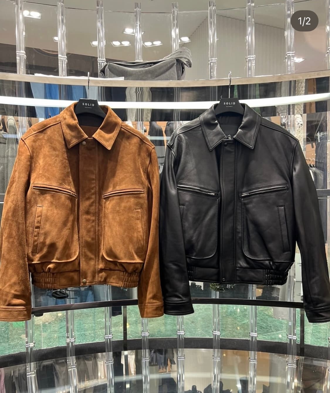 [25fw] 새상품 솔리드옴므 브라운 레더 스웨이드 트러커 자켓 상품이미지5