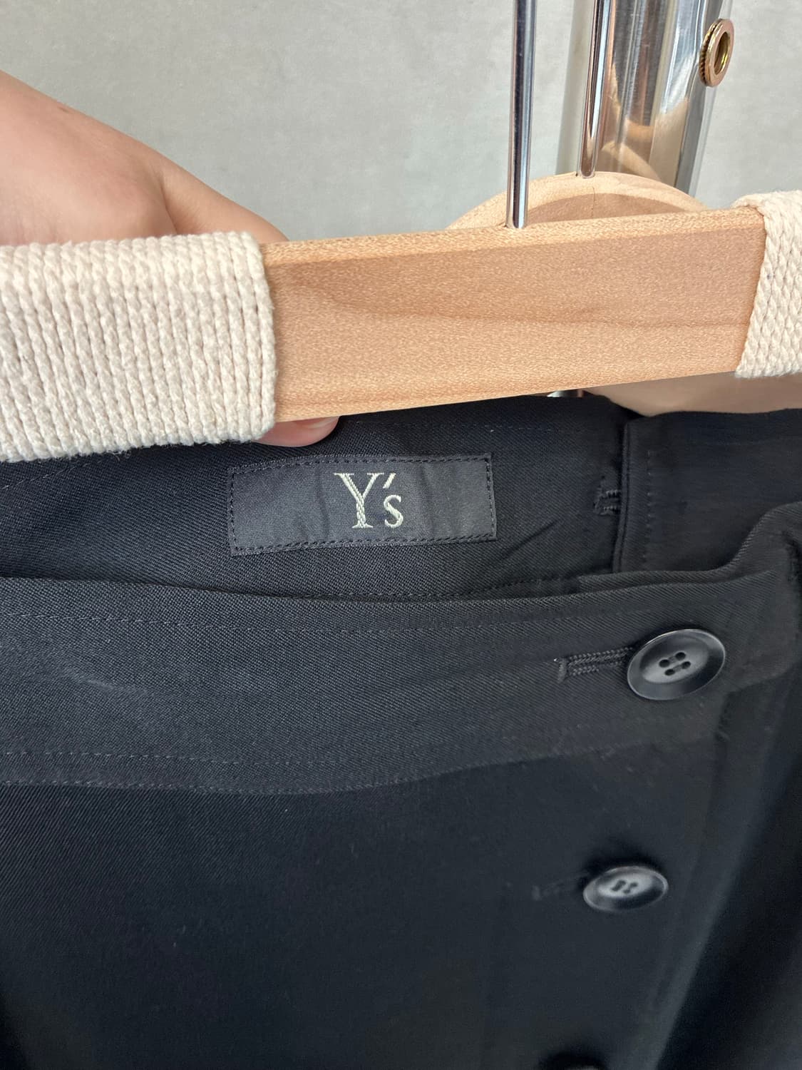 요지 야마모토 와이즈 버튼 스커트 상품이미지7