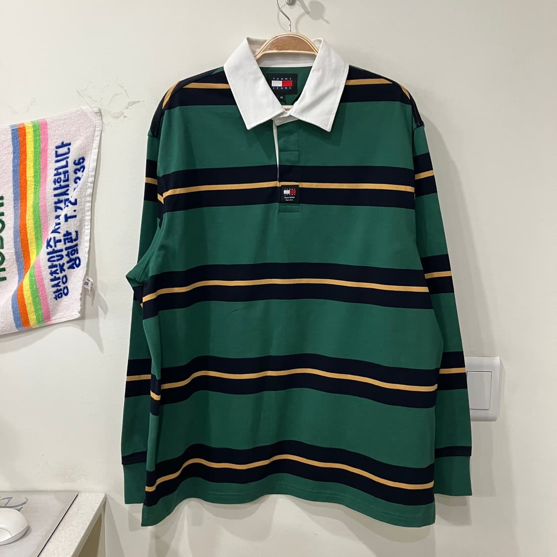 302 타미힐피거 스트라이프 카라티 럭비티 상품이미지1