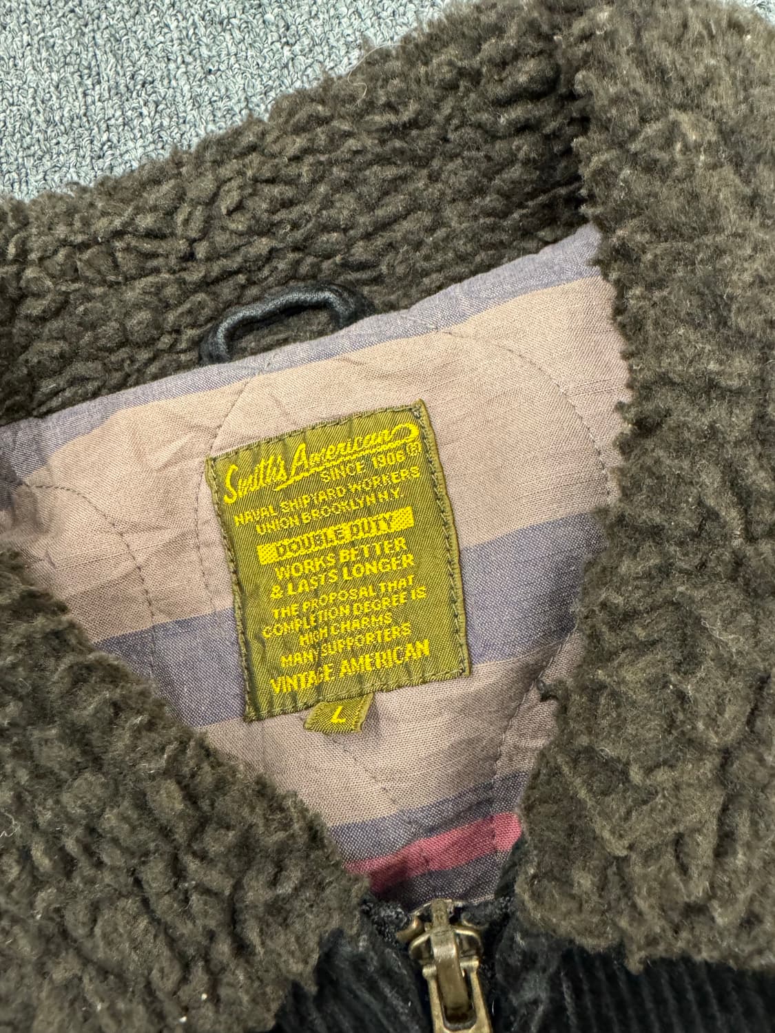 L)스미스 아메리칸 빈티지 블랙 코듀로이 쉐르파 자켓 상품이미지3