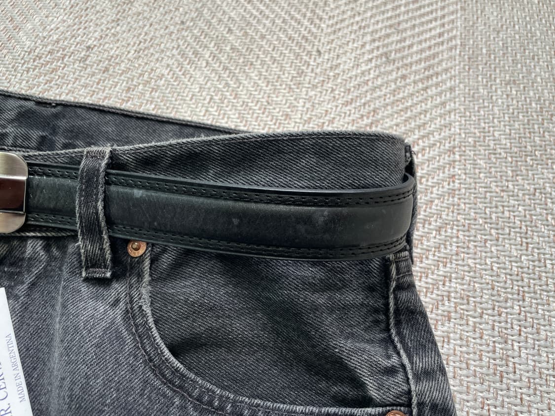 Louis feraud 실버버클 블랙 벨트 J04389 상품이미지3