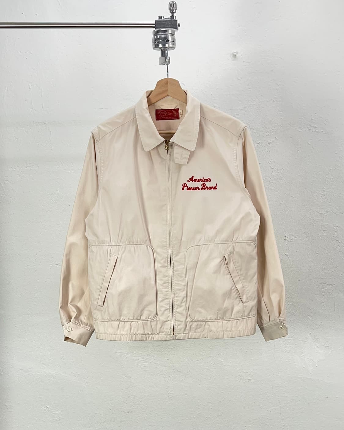 인디언 모터사이클 아이보리 스테퍼 로고 워크 자켓 상품이미지2