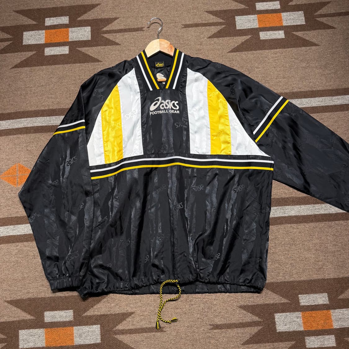 재팬 아식스 90s 풋볼 풀오버 웜업 바람막이 XL 상품이미지2