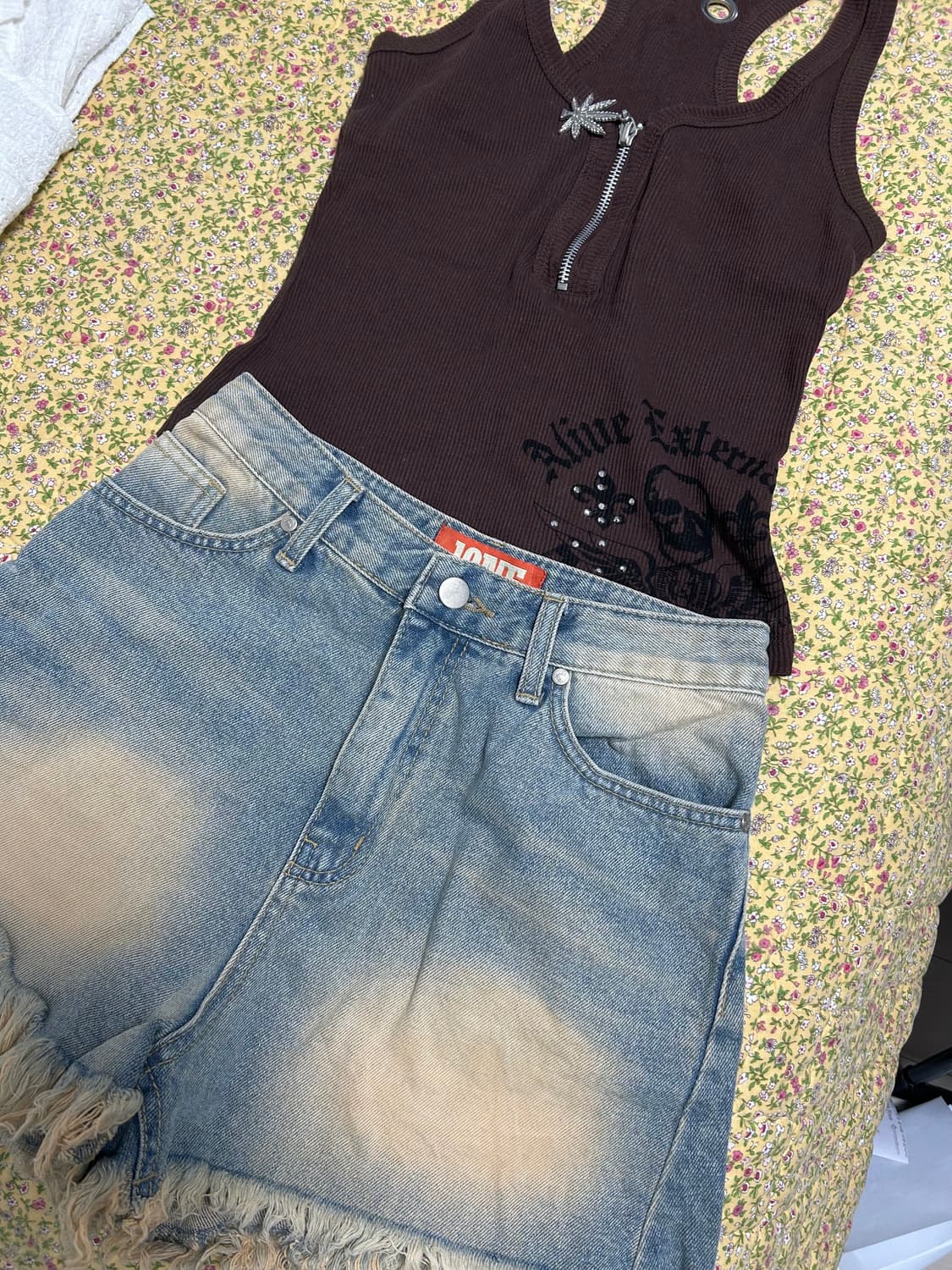 빈티지 브라운 아일렛 나시 상품이미지3