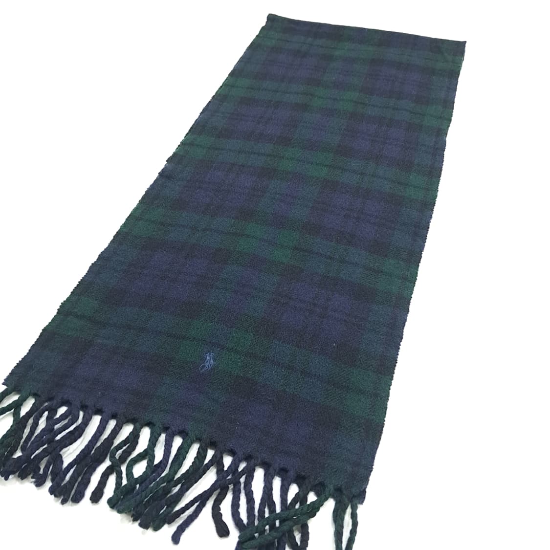 MX109 폴로 랄프로렌 블랙워치 타탄체크 램스울 목도리 머플러 상품이미지2