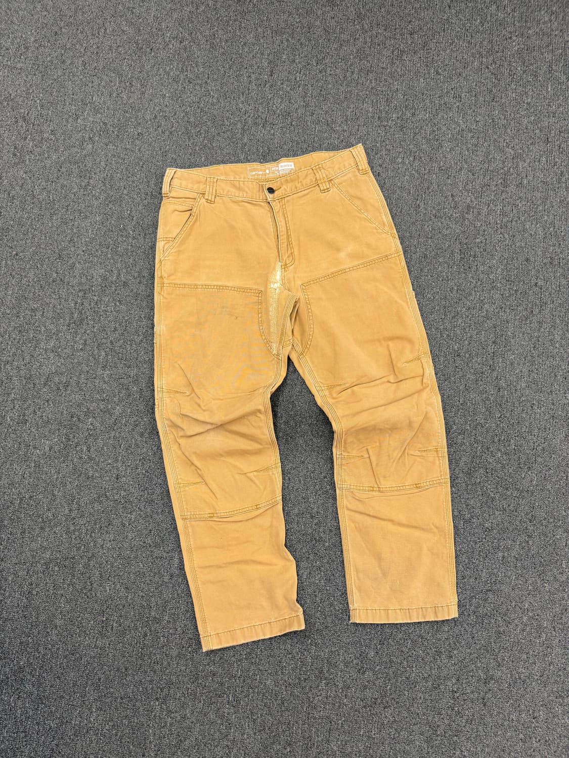 34)칼하트 빈티지 베이지 더블니 워크팬츠 상품이미지2