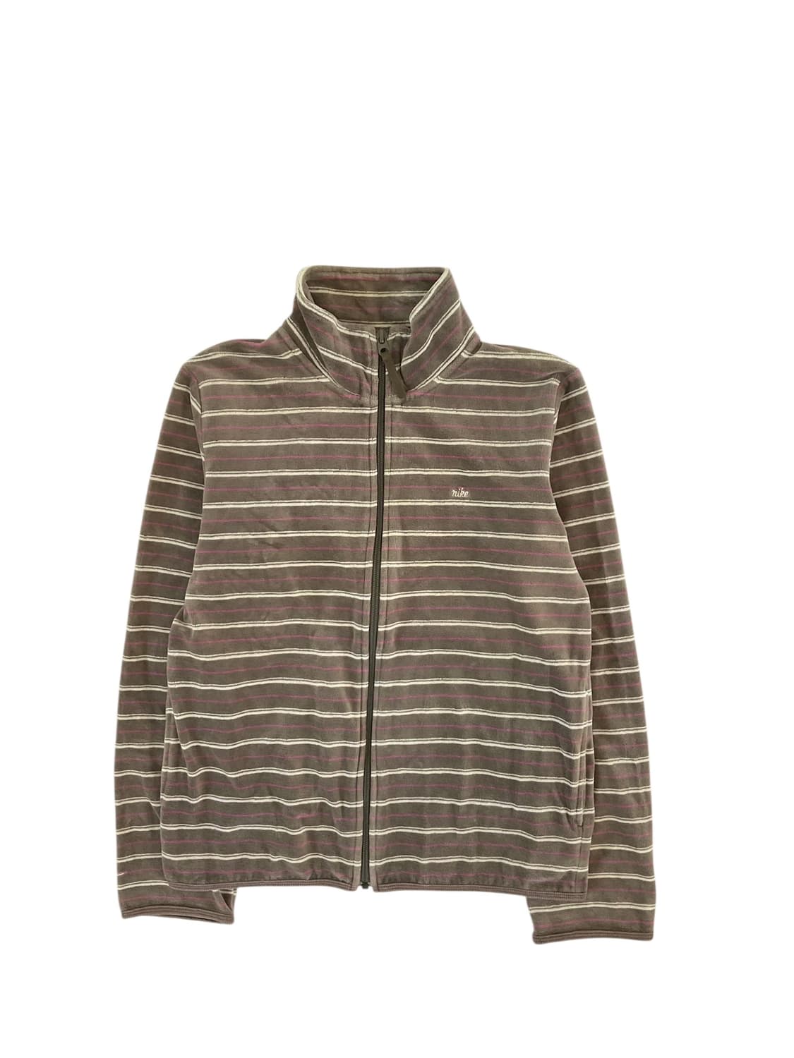 나이키 스트라이프 벨벳 브라운 집업 (woman m) 상품이미지1