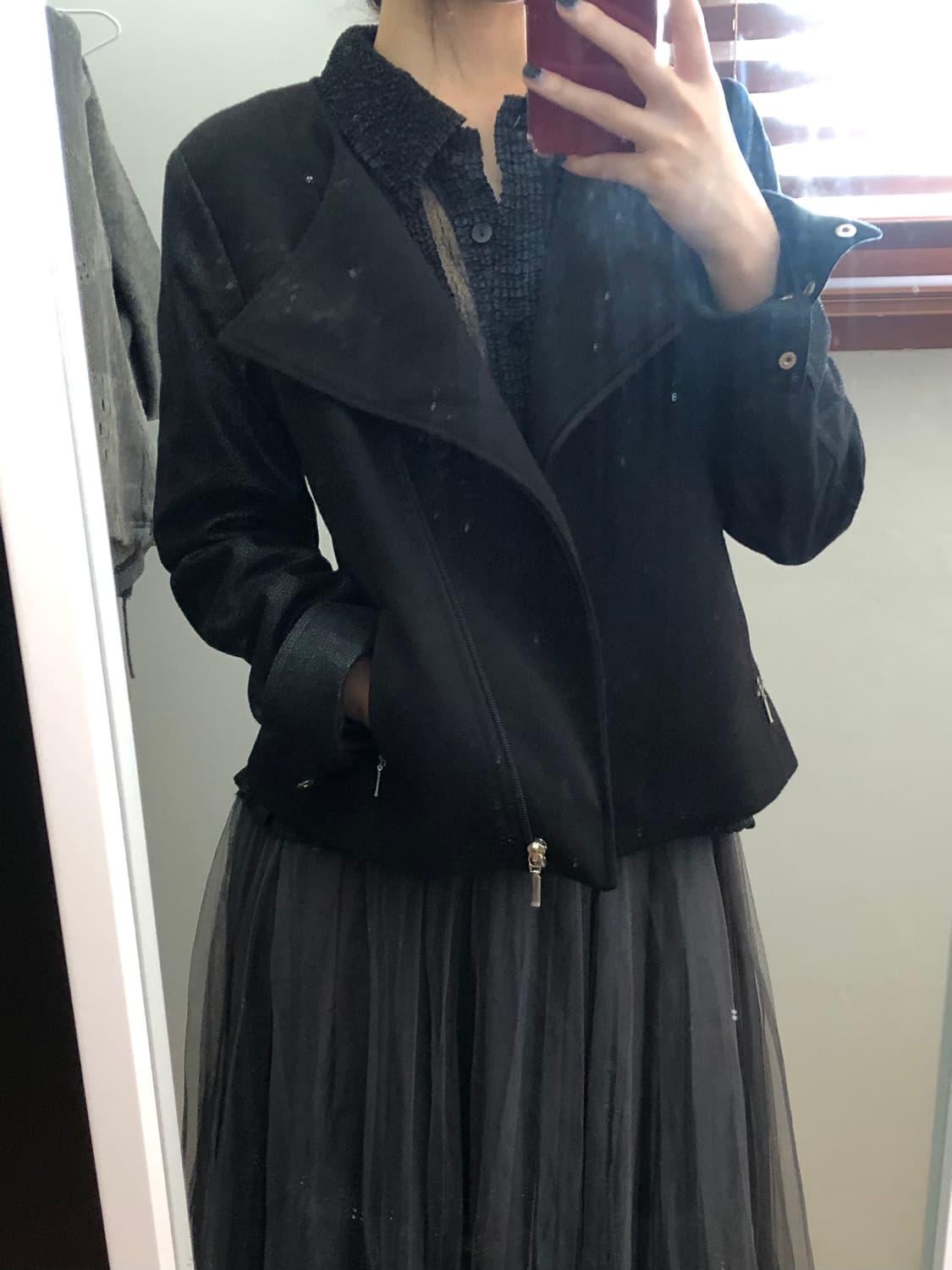 CLASSA 라이더 자켓 블랙 상품이미지3