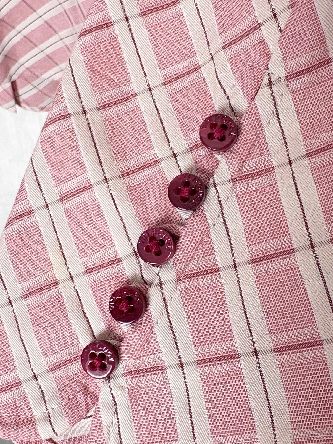 🎀 Rose Check Button Blouse 상품이미지6