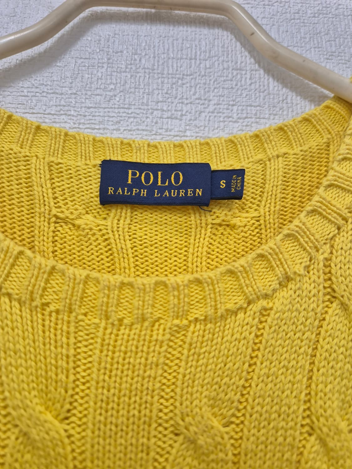 폴로 랄프로렌 케이블 니트 옐로우 / 55(정품) 상품이미지2