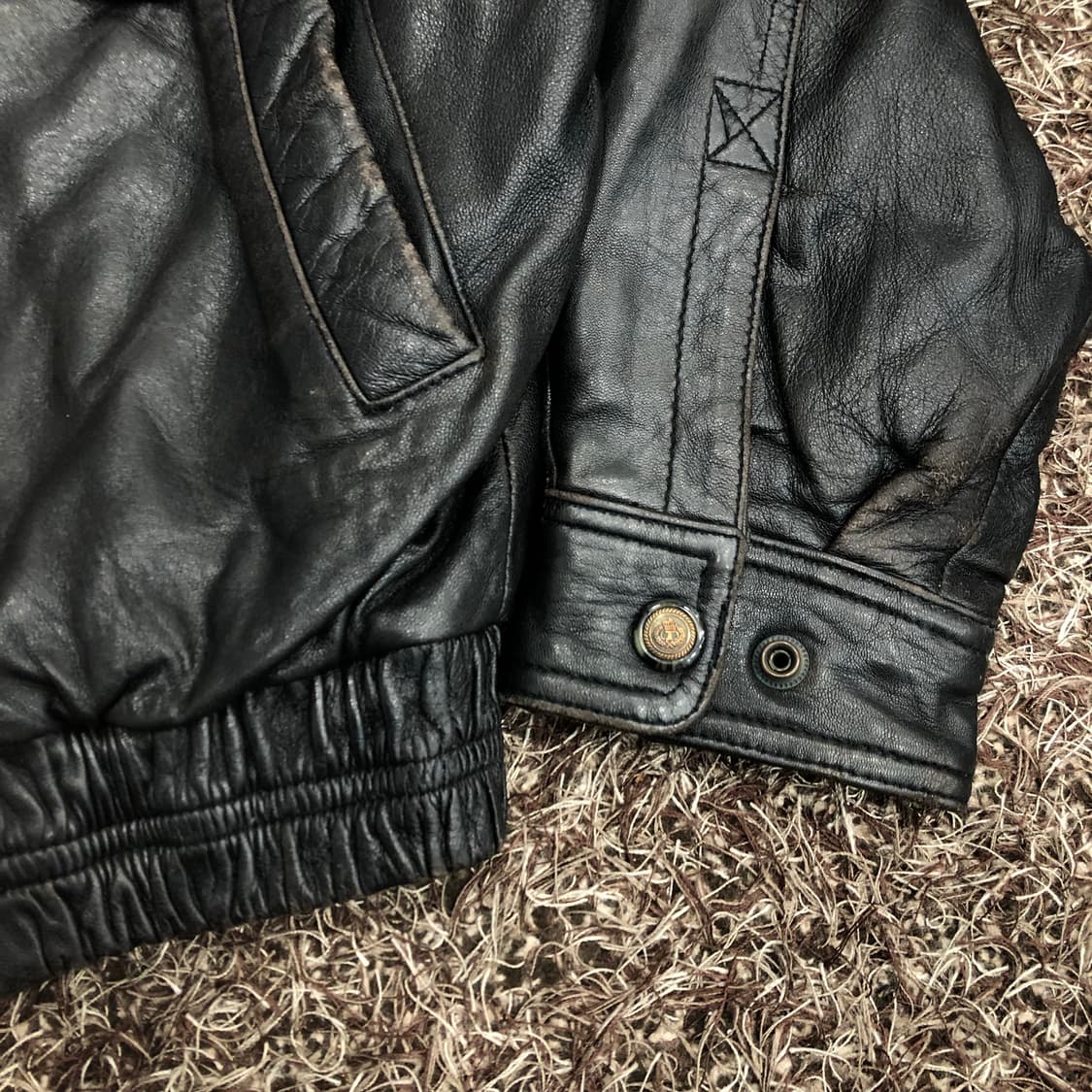 빈티지 리얼레더 봄버 가죽 레더 자켓 상품이미지5