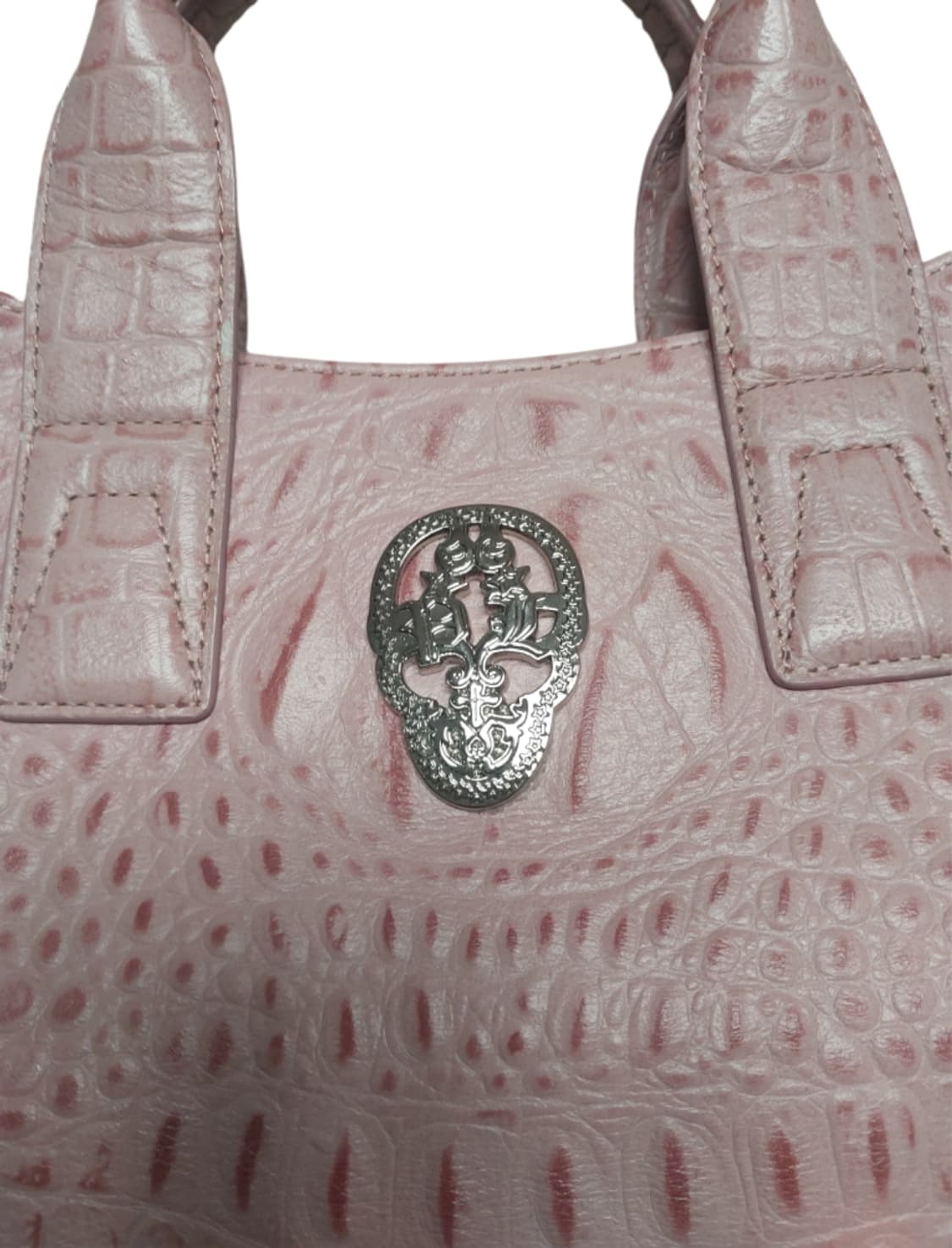 폴렌 스컬 펑크 크로커다일 레더 토트백 상품이미지2