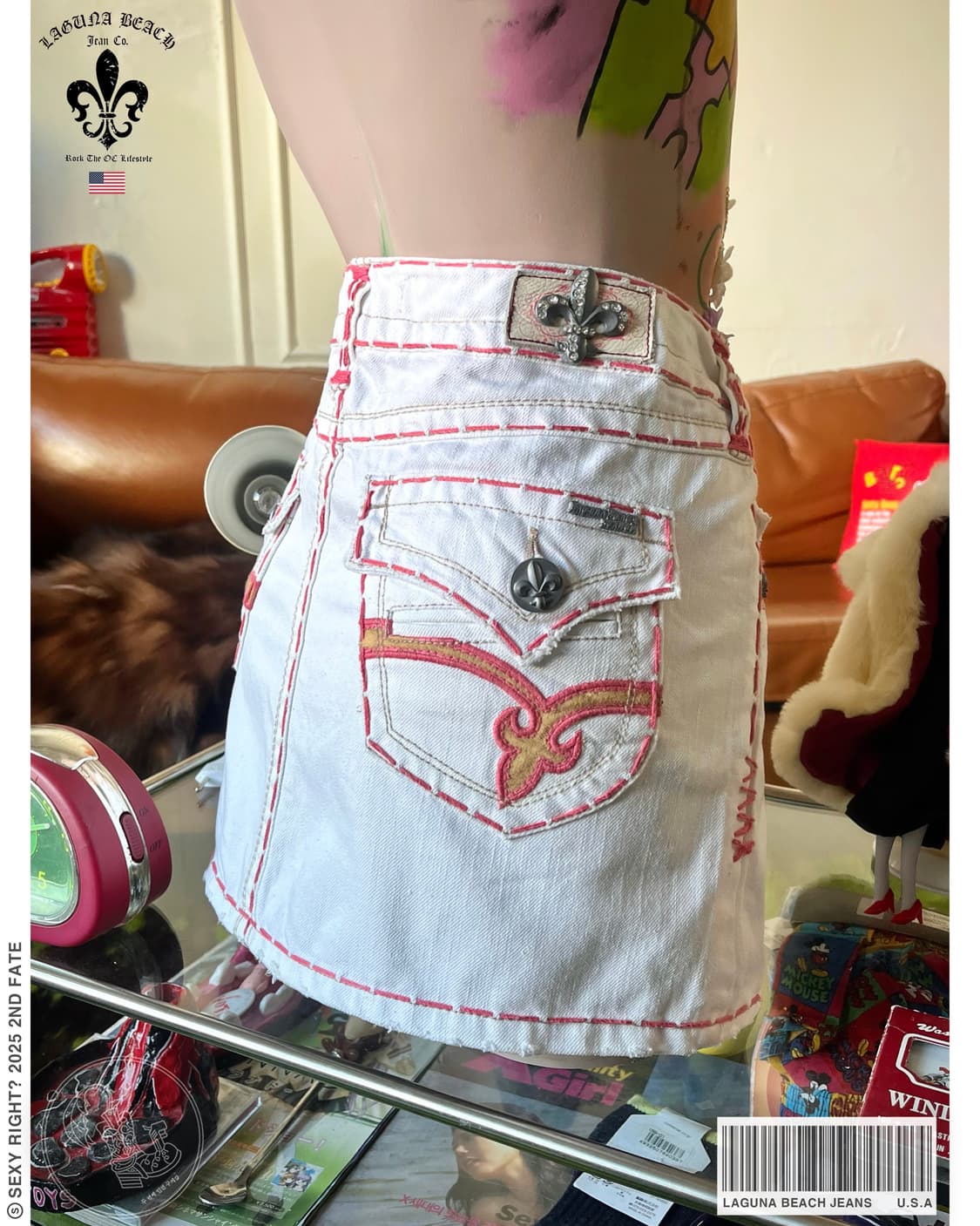 LAGUNA BEACH Jeans White Mini Skirt 상품이미지1