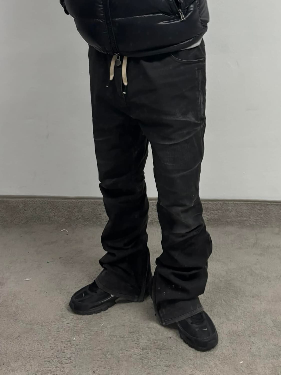 빈티지 흑청 플레어진 데님 팬츠 상품이미지5