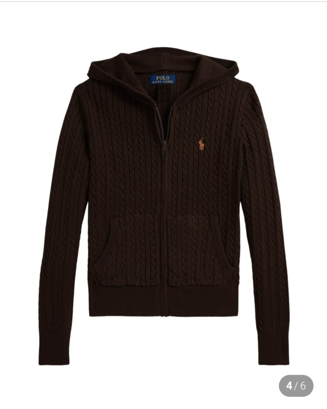 폴로랄프로렌 걸즈XL꽈배기후드집업 상품이미지4