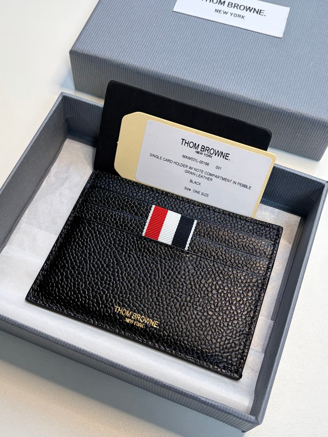 톰브라운 페블 그레인 레더 카드지갑 상품이미지1