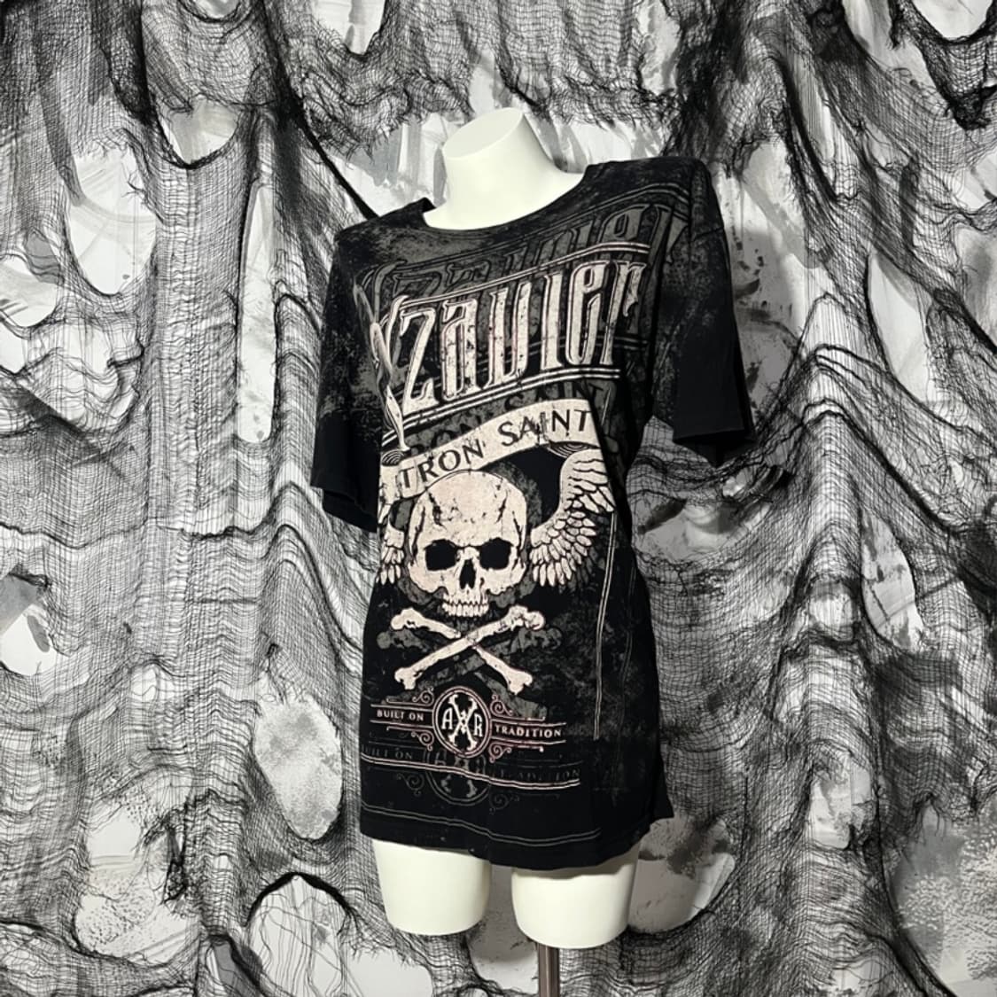 XZAVIER Punk skull Tattoo t-shirt 상품이미지3