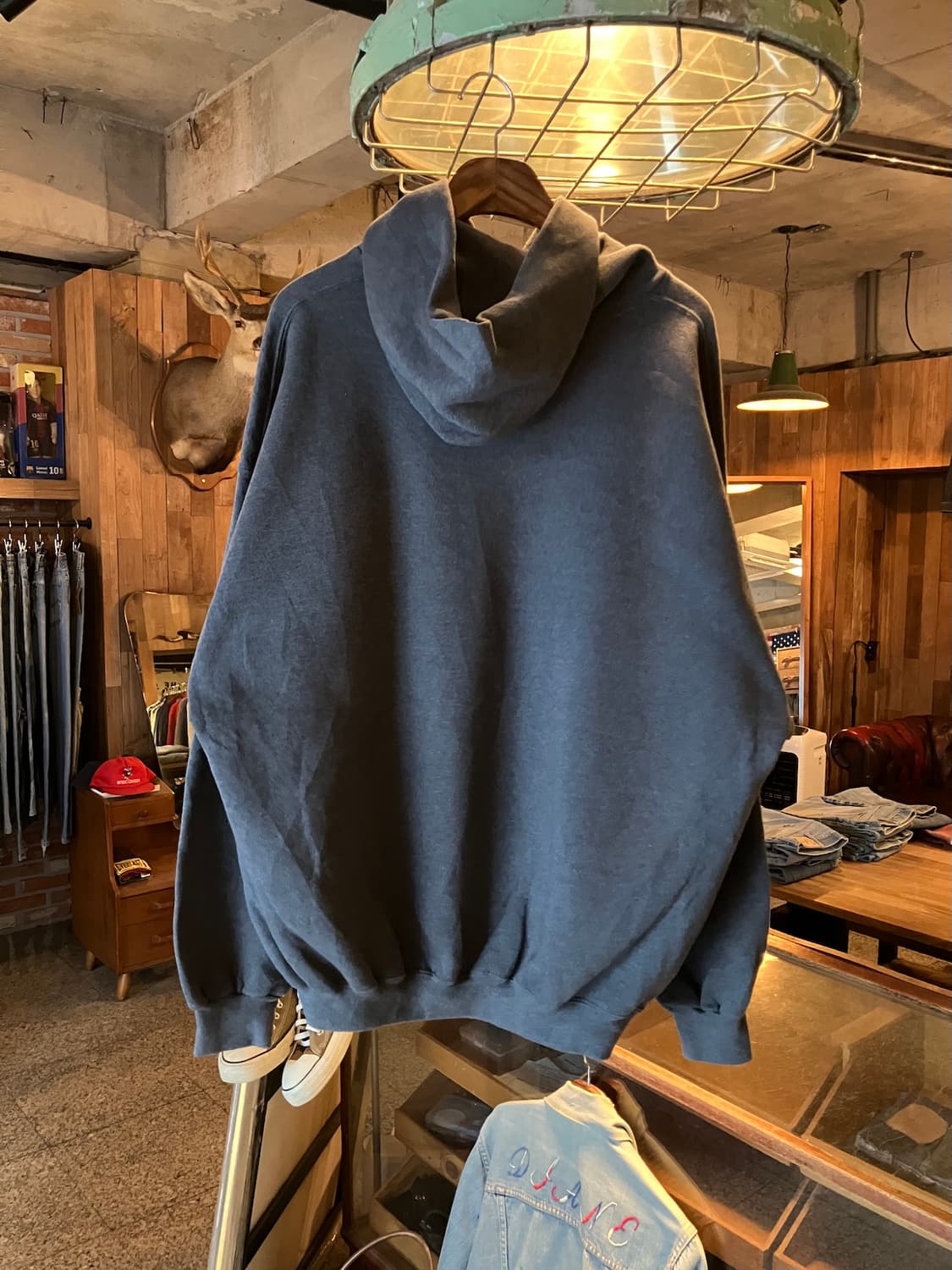 00s 빈티지 러셀 플레인 후드 스웻 셔츠 상품이미지4