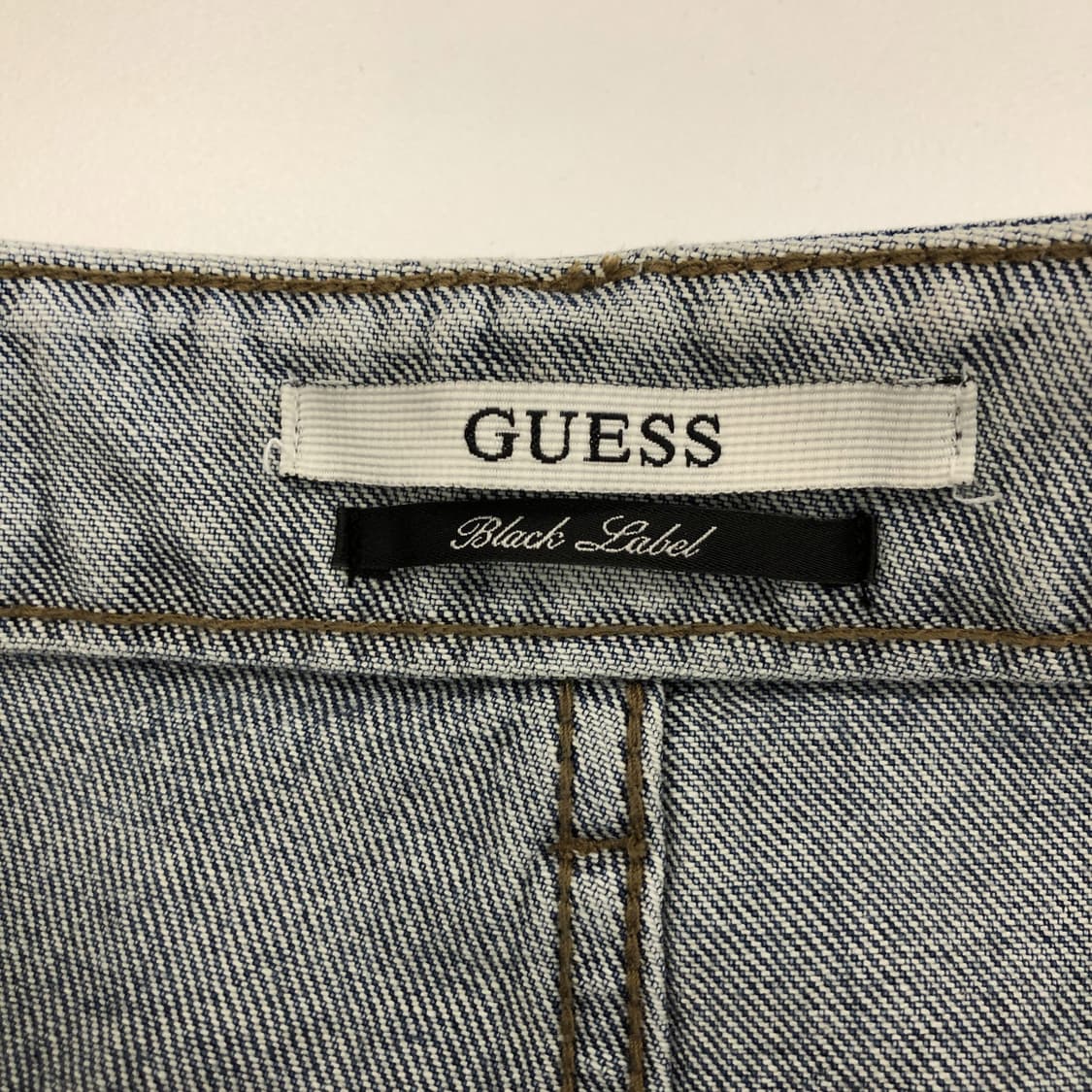 게스 프리미엄 와이드 블랙라벨 스틸로고 데님진 25 인치  상품이미지5