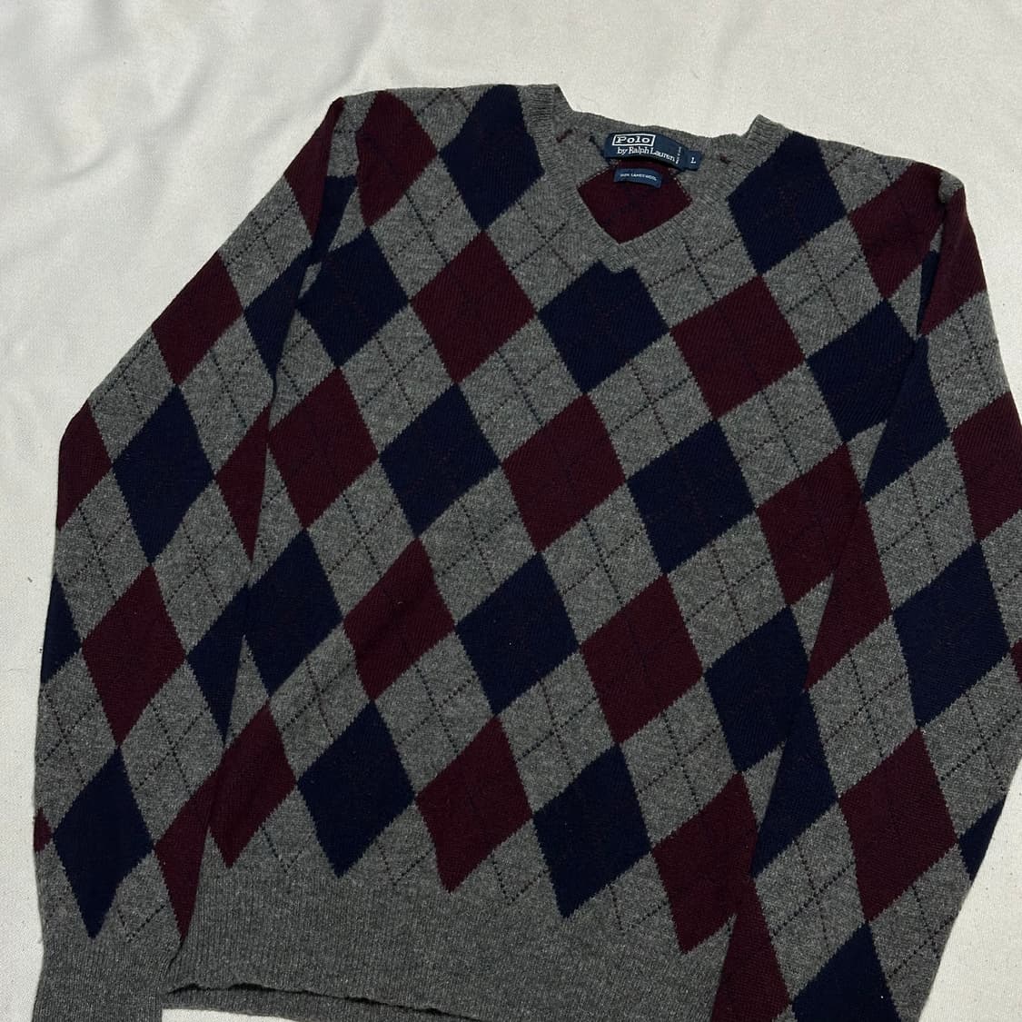 L 폴로랄프로렌 아가일 램스울 니트 상품이미지1