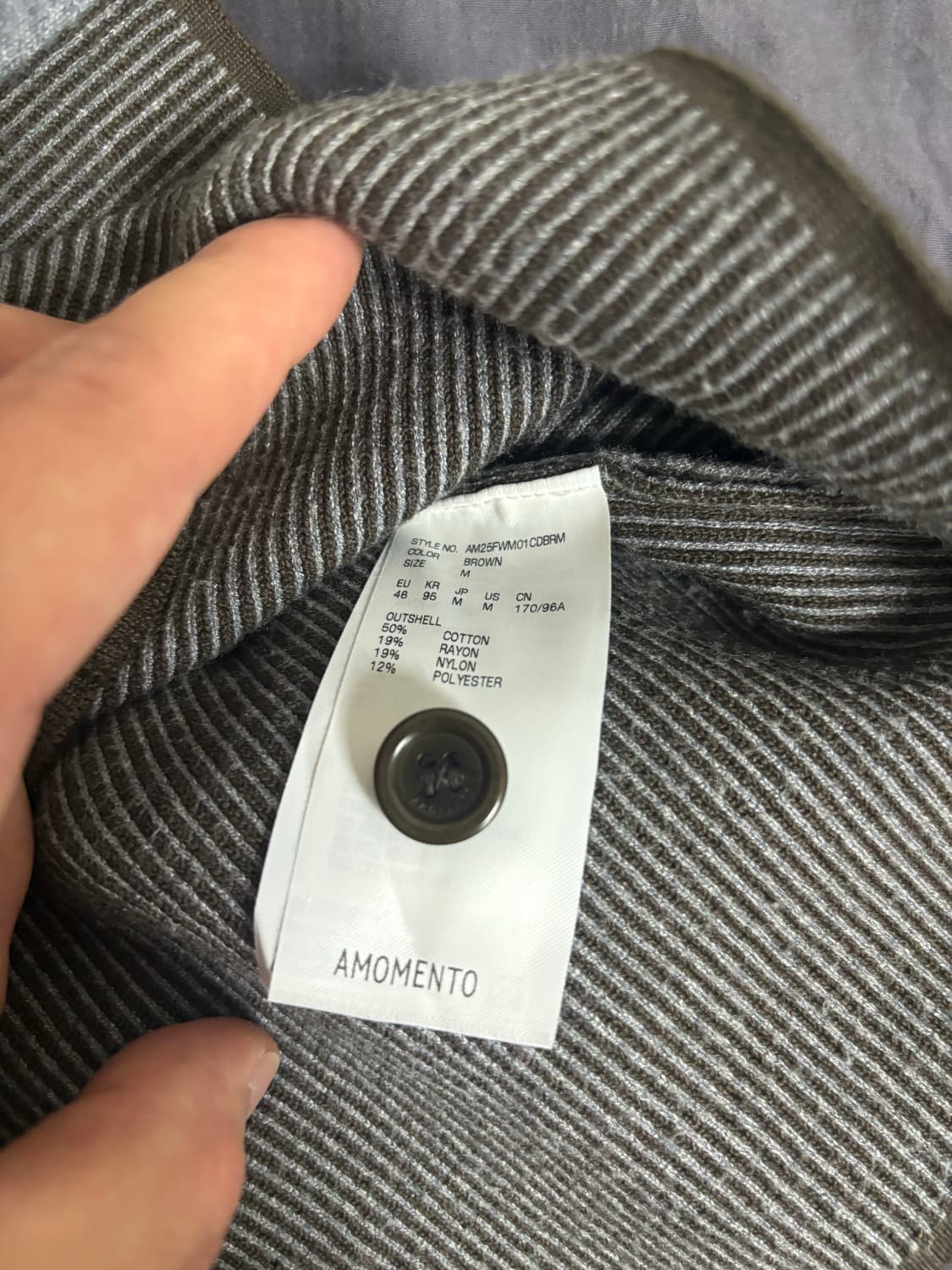 Amomento 25FW Stripe Button-Up Cardigan 상품이미지7