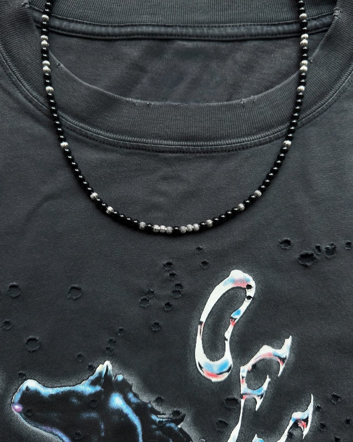 라오브젝트 BLACK BEADS NECKLACE 상품이미지1