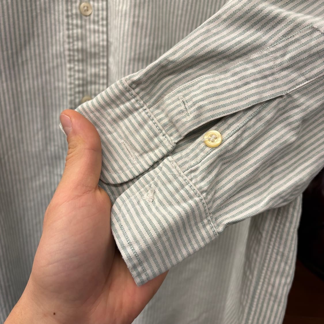 90s 폴로 랄프로렌 빅셔츠 라인 스트라이프 옥스포드 셔츠 N328 상품이미지5