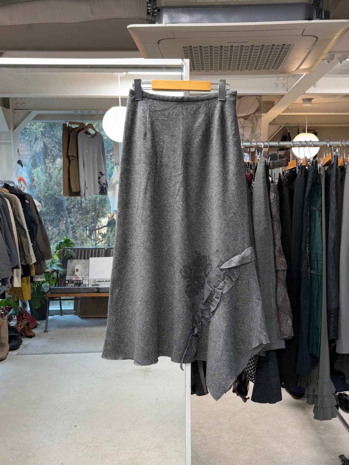 센소유니코 비대칭 울 스커트 상품이미지1