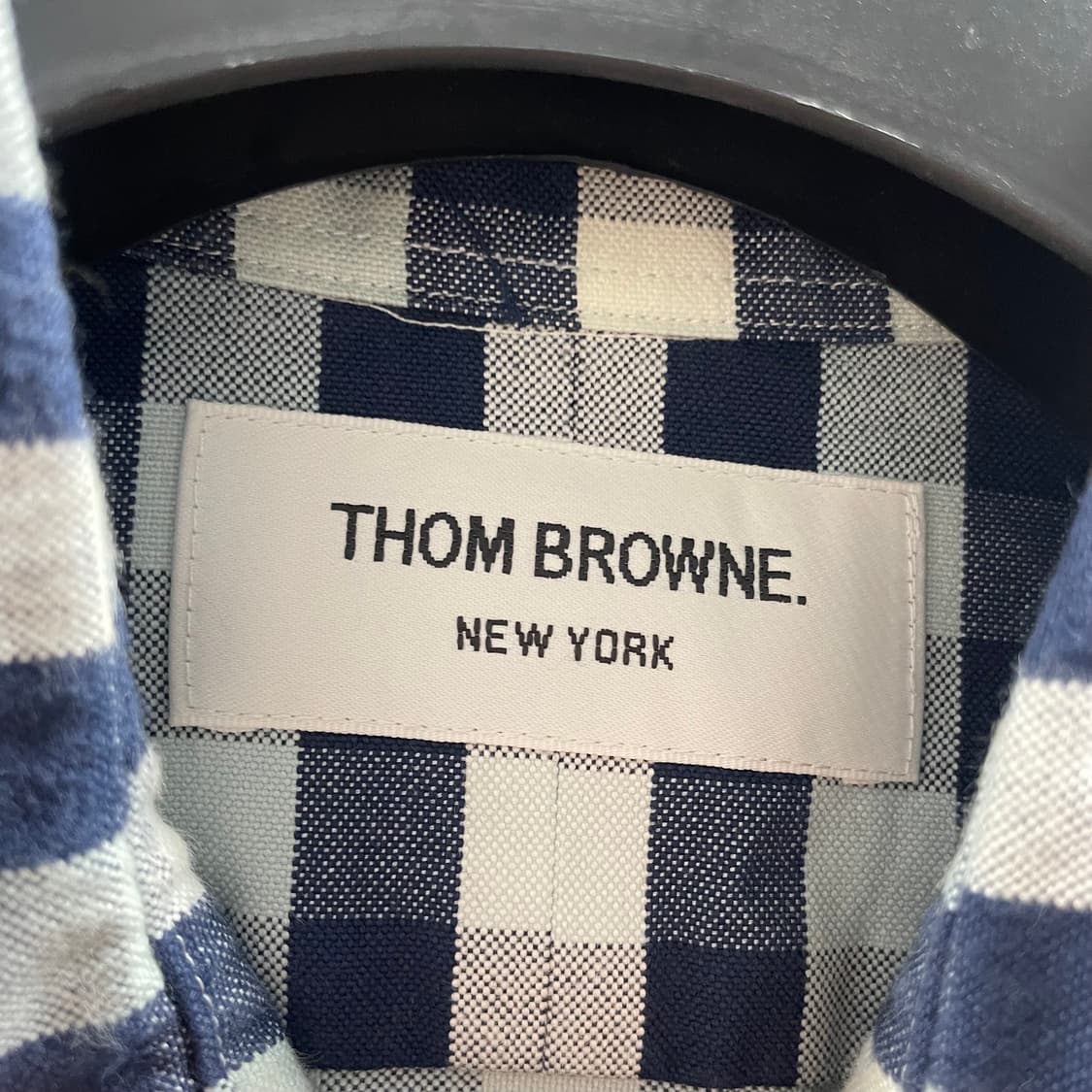 톰브라운/ 화이트 테이핑 옥스포드 체크 셔츠/ 4 상품이미지7