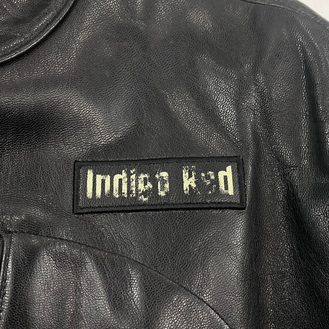 빈티지 인디고 레드 소가죽 레더 자켓 (105) 상품이미지6