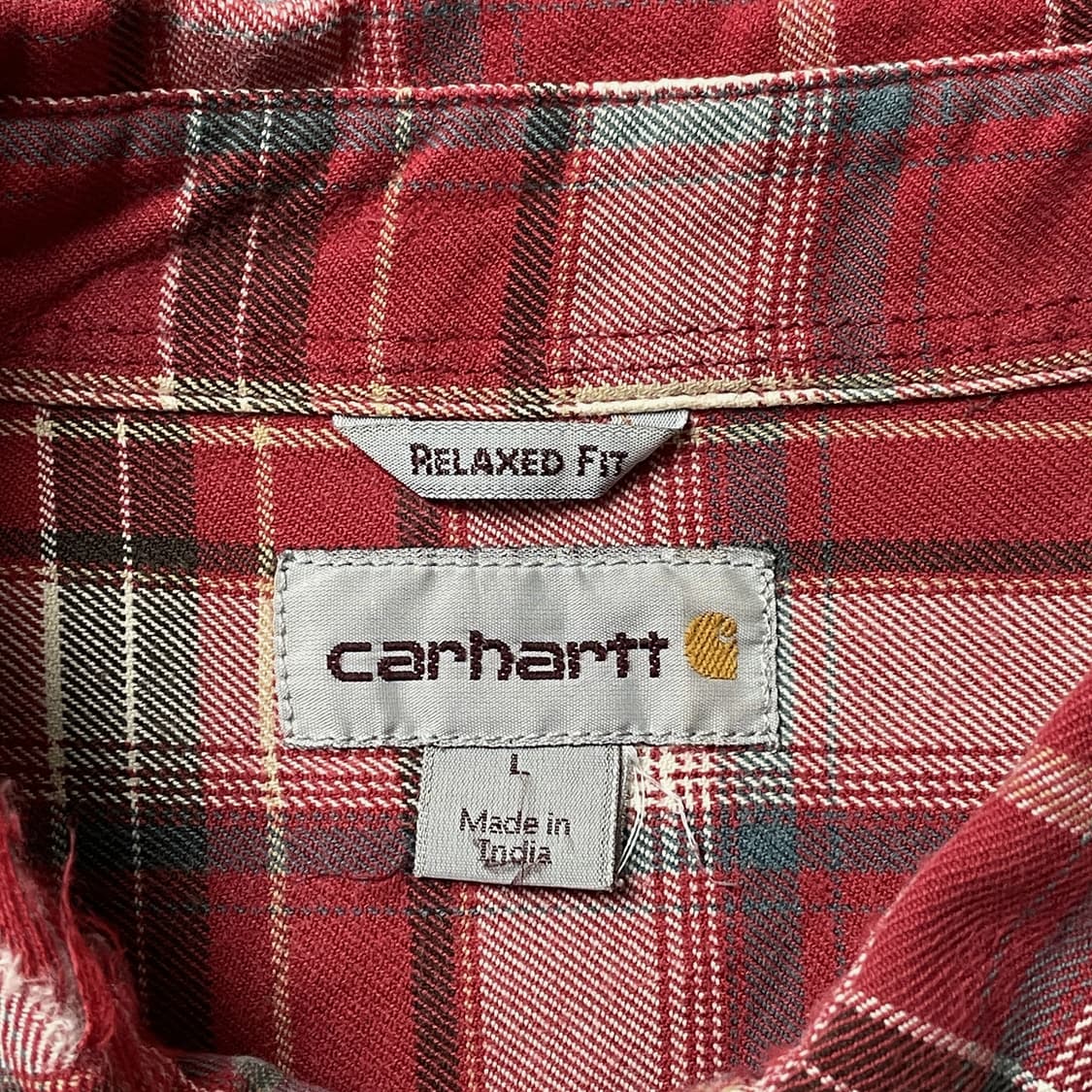 CARHARTT 칼하트 빈티지 레드 체크 워크 셔츠 A00413 상품이미지9