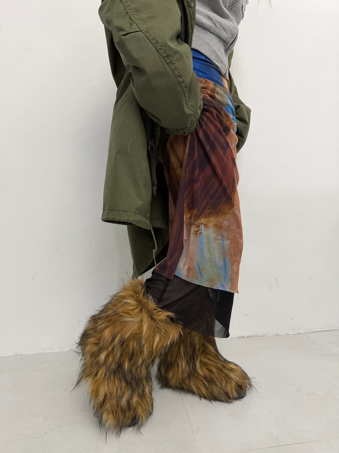 자라 풀 프린팅 매쉬 롱 스커트 상품이미지2