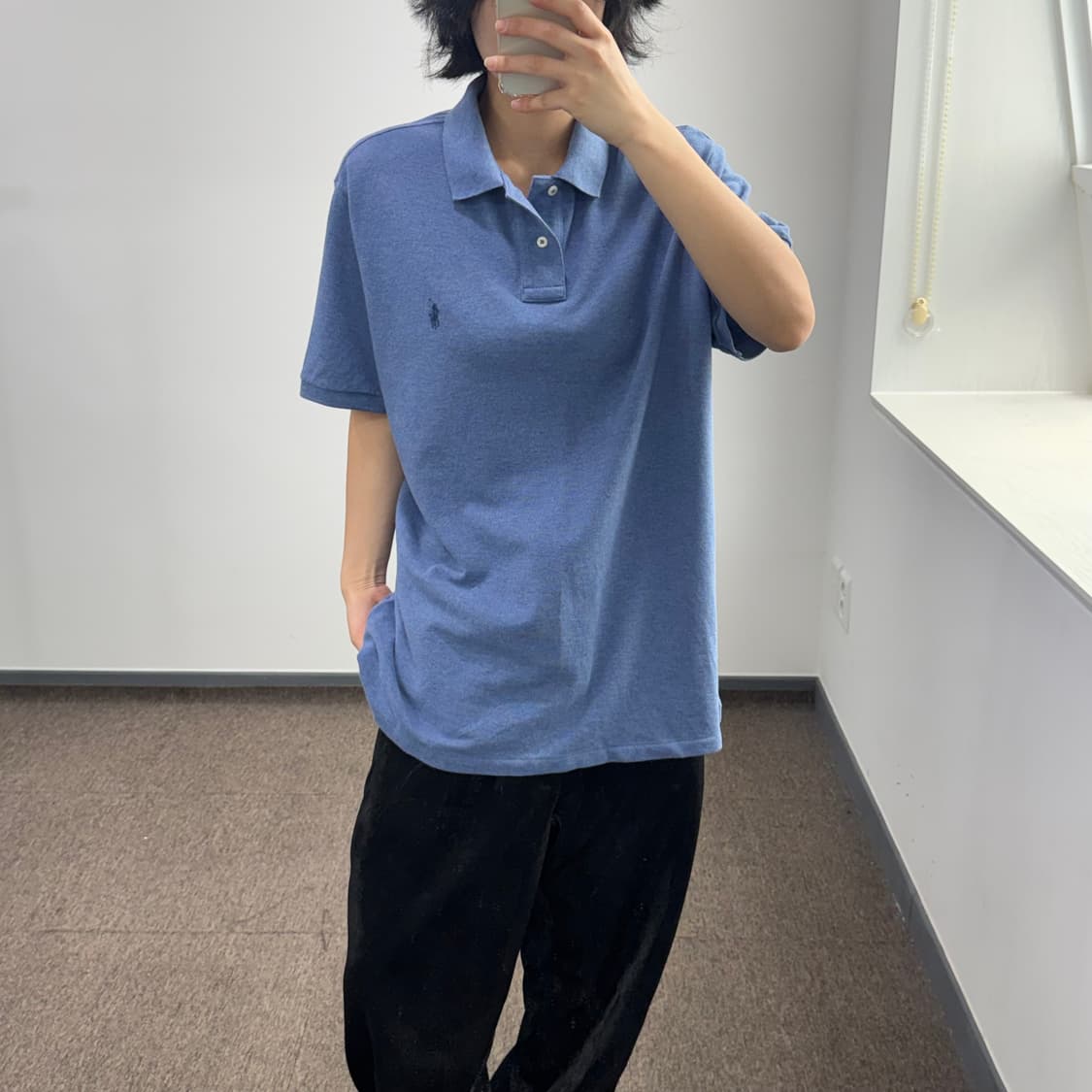 Polo 폴로 네이비 포니 블루 카라 반팔티 상품이미지1