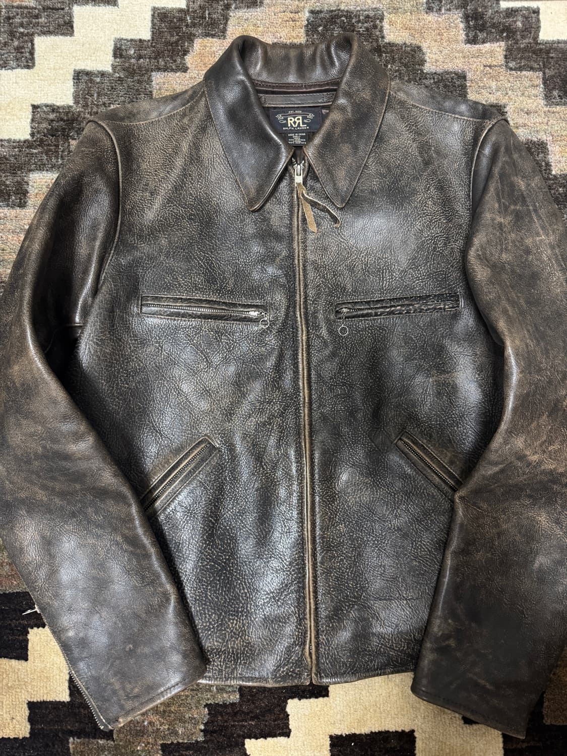 RRL 더블알엘 오웬스 가죽 레더 자켓 M 상품이미지2