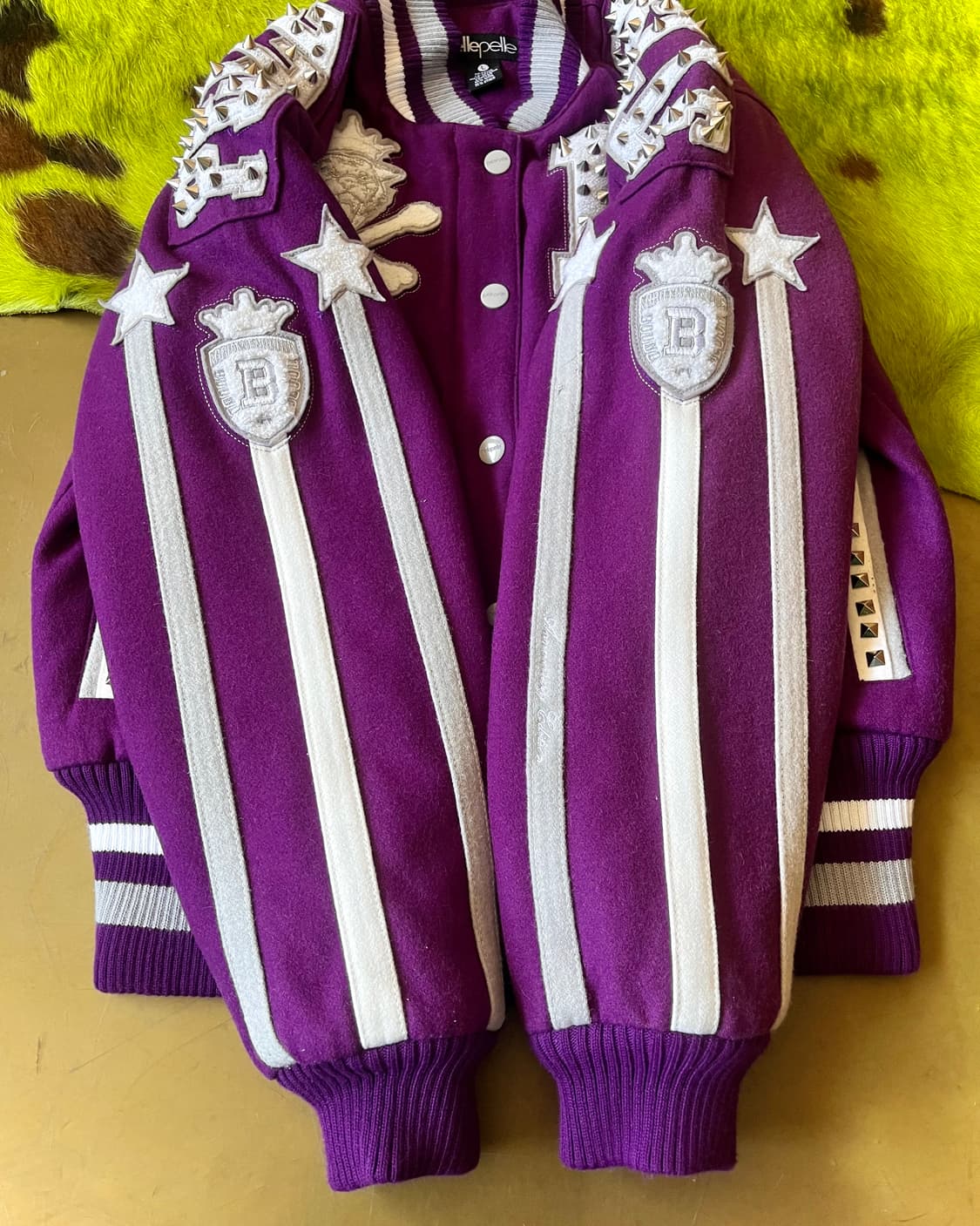 Pelle Pelle Spike Studs Wool Varsity JK 상품이미지6