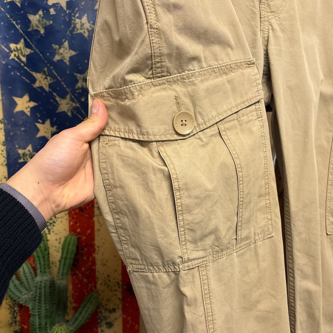 00s 리바이스 502 라이트코튼 와이드 카고팬츠 빅포켓 N773 상품이미지5