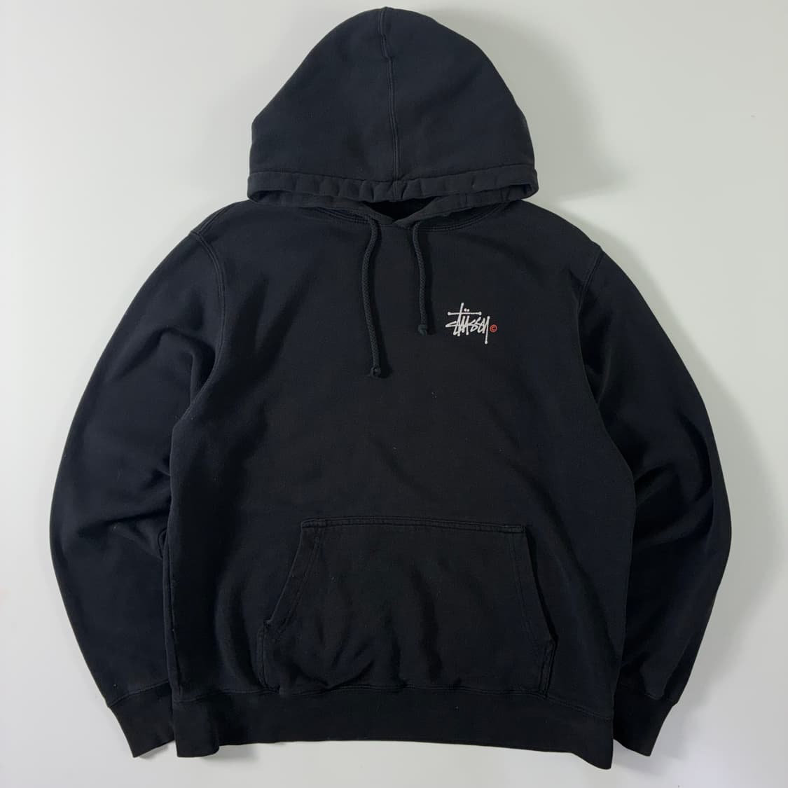 Stussy  스투시 00,s 스탁로고 블랙 후드티  상품이미지3