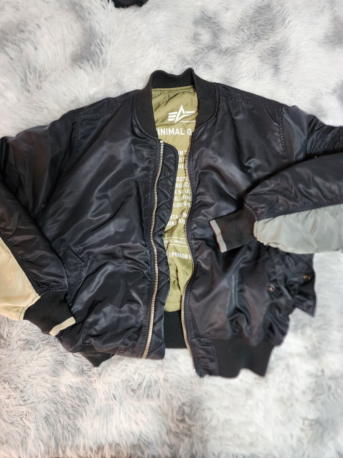 알파인더스트리 MA-1 블랙 항공점퍼 라이플 콜라보 리버시블 상품이미지1