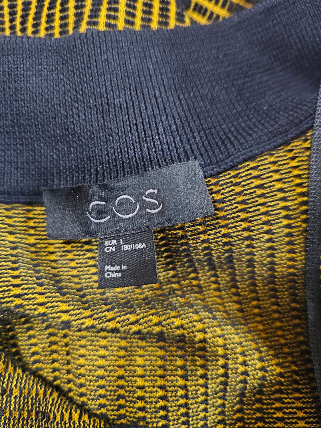[L] COS 코스 옐로우 스트라이프 하프집업 코튼 니트 상품이미지10