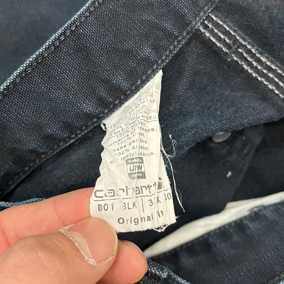 칼하트 블랙 더블니 팬츠 (30“) 상품이미지5