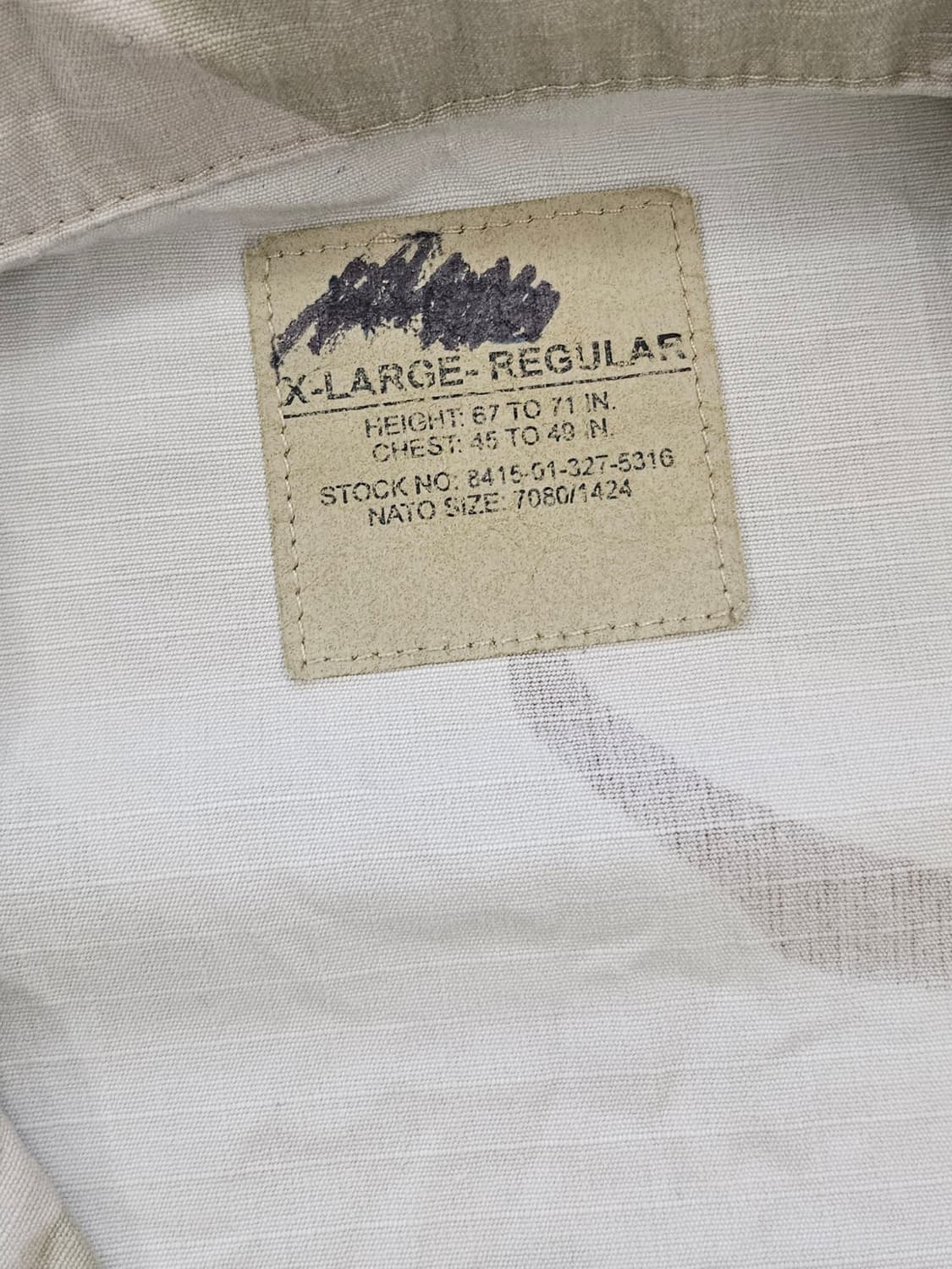 [최종할인] 00' 미육군 사막3색 립스탑 BDU XLARGE 110 상품이미지3