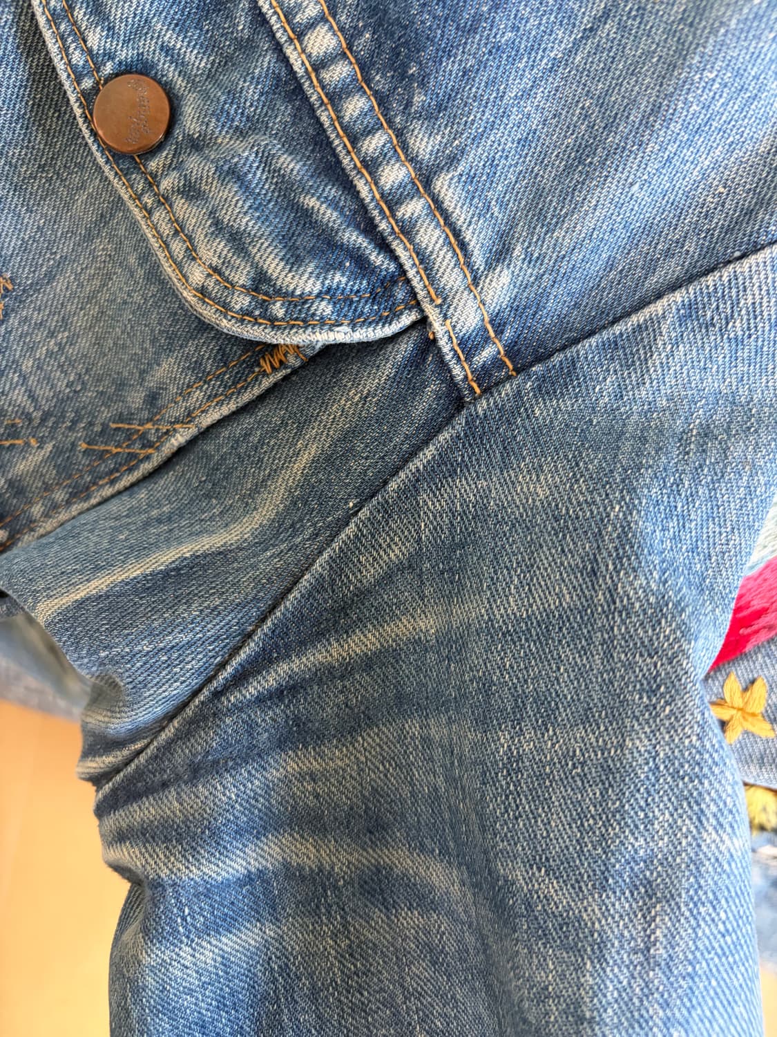 60s-70s wrangler 124mj 셀비지 랭글러 usa 데님자켓 상품이미지8