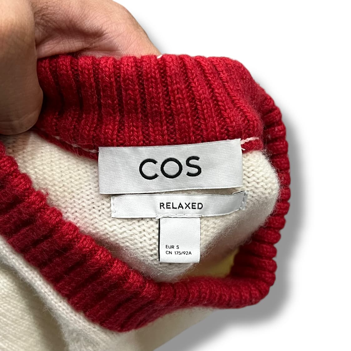  코스 배색 니트 y13878 상품이미지6