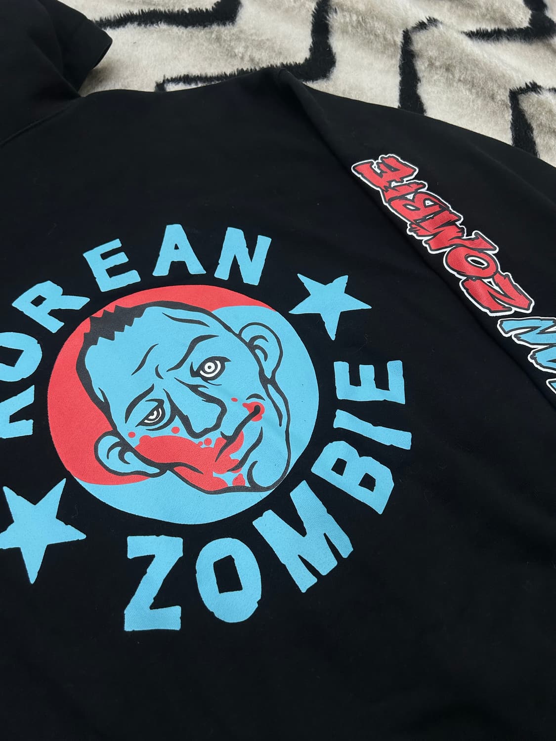 [L]A60ve 코리아좀비 헤비웨이트 후드/블랙 상품이미지1