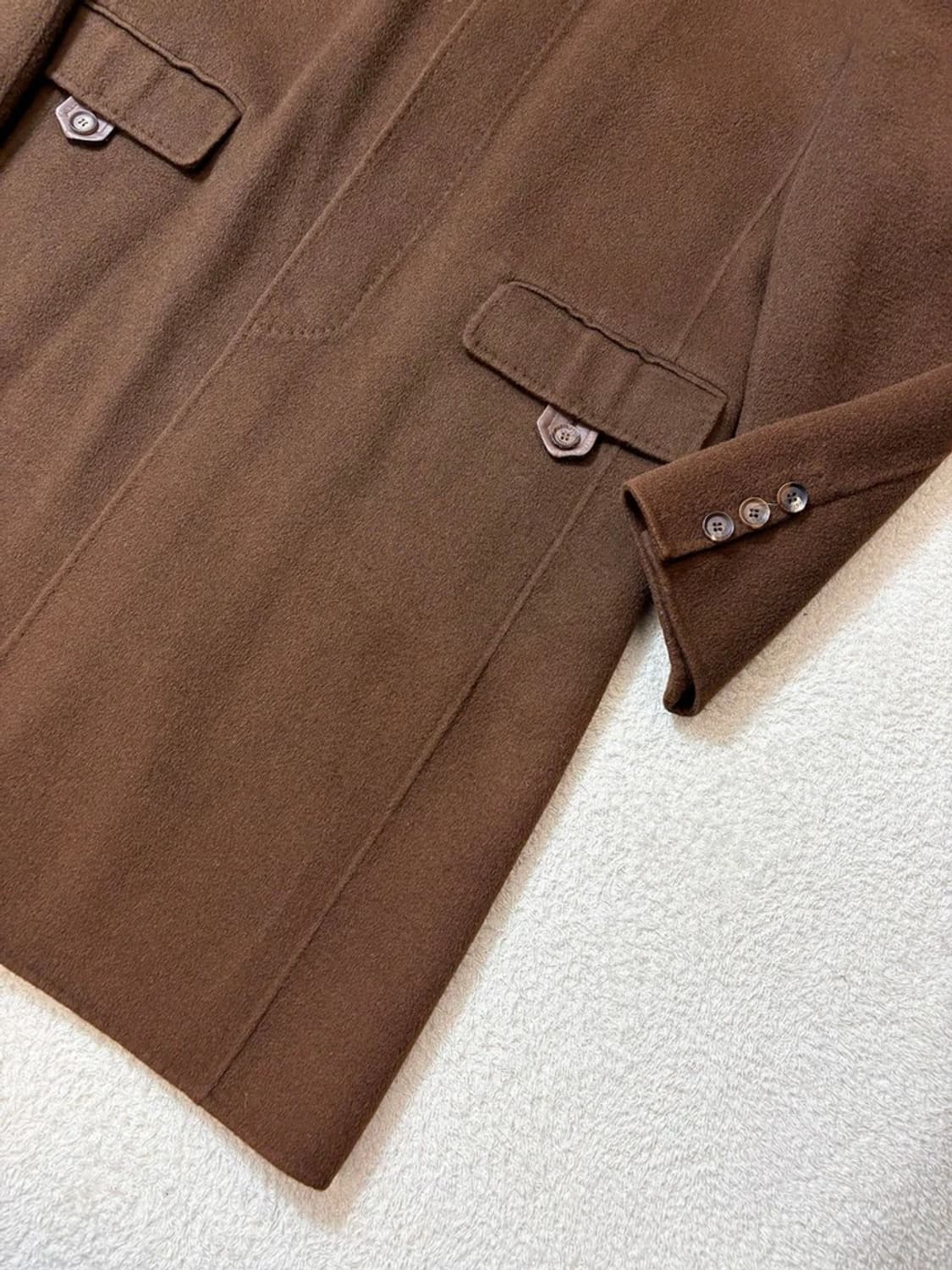 솔리드옴므 10's 울 앙고라 양가죽 배색 롱 코트 PN6292    상품이미지5