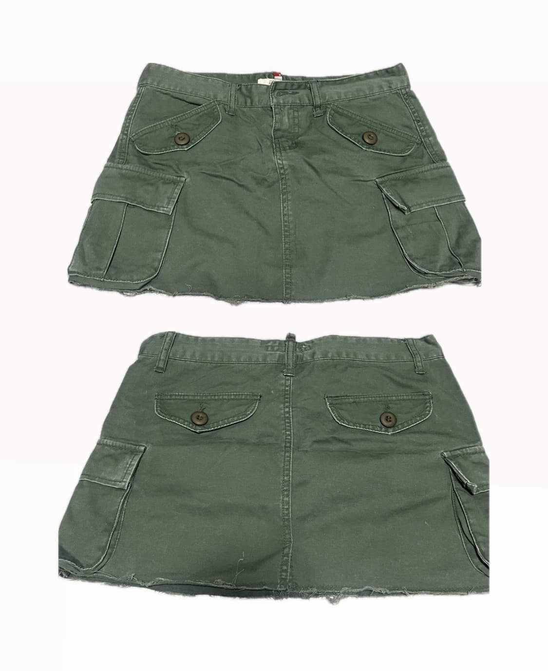 빈티지 카키 카고 스커트 상품이미지1